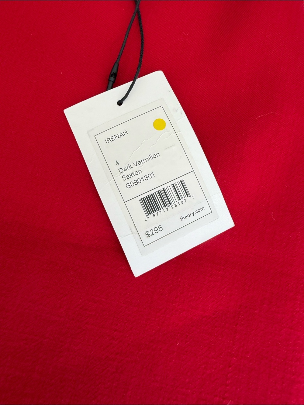 Theory Red Mini Skirt with Clean A-Line - Picture 3 of 9